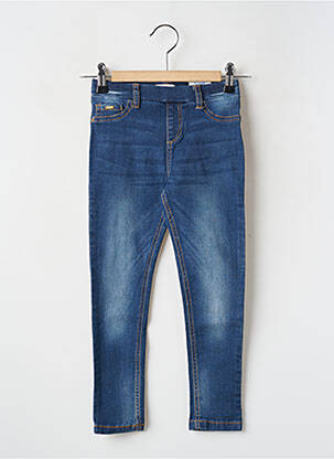Jeans skinny poches taille élastique bleu MAYORAL fille