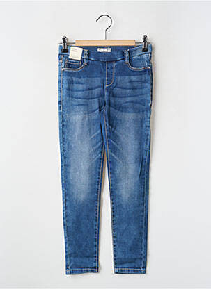 Jeans skinny poches taille élastique bleu MAYORAL fille
