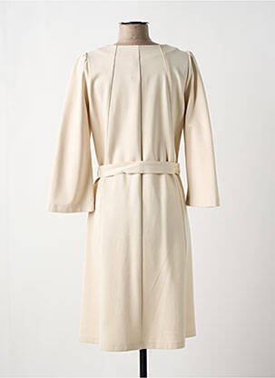 Robe mi-longue manches 3/4 manches 3/4 beige SUMMUM femme