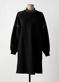 Robe mi-longue manches longues manches longues noir LOLA CASADEMUNT femme
