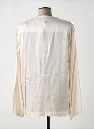 Chemisier tissage popeline manches longues beige IMPERIAL femme