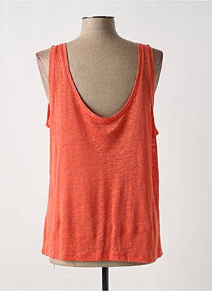 Top coupe fluide sans manche orange JARDIN PRIVÉ femme
