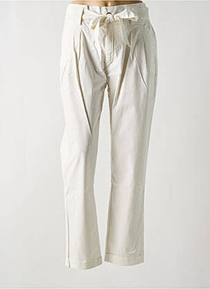 Pantalon droit stretch taille haute blanc SUMMUM femme