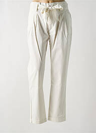 Pantalon droit stretch taille haute blanc SUMMUM femme