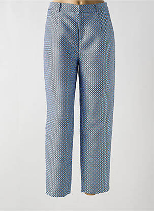 Pantalon droit stretch taille haute bleu INTERDEE femme