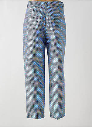 Pantalon droit stretch taille haute bleu INTERDEE femme