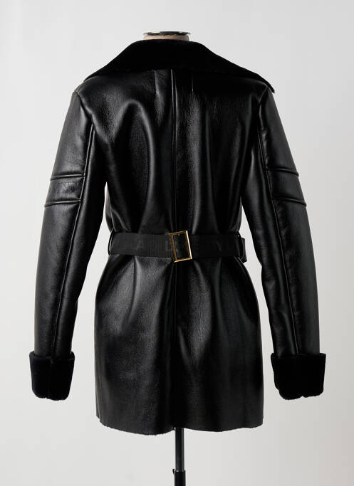 Manteau long coupe cintrée sans capuche noir LOLA CASADEMUNT femme