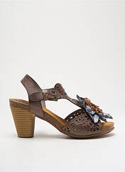 Sandales/Nu pieds marron BUNKER pour femme seconde vue
