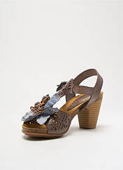 Sandales/Nu pieds marron BUNKER pour femme seconde vue