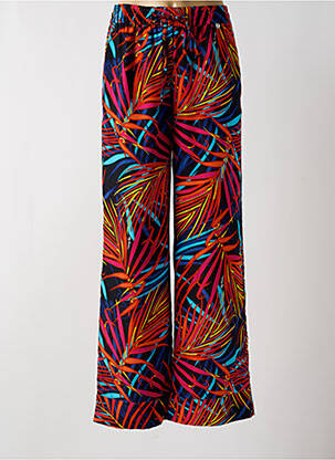 Pantalon large tissage crêpe taille haute noir MY TWIN femme