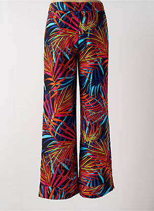 Pantalon large tissage crêpe taille haute noir MY TWIN femme