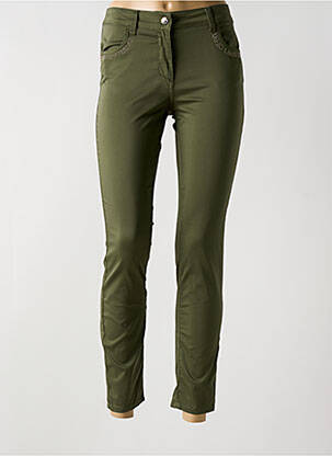 Pantalon 7/8 stretch taille normale vert LIU JO femme