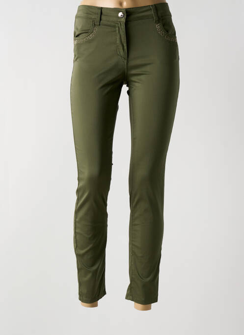 Pantalon 7/8 stretch taille normale vert LIU JO femme