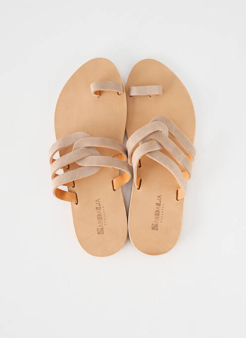 Mules/Sabots beige SANDALIA CYCLADES pour femme