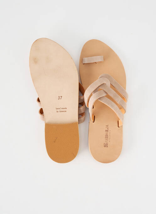 Mules/Sabots beige SANDALIA CYCLADES pour femme