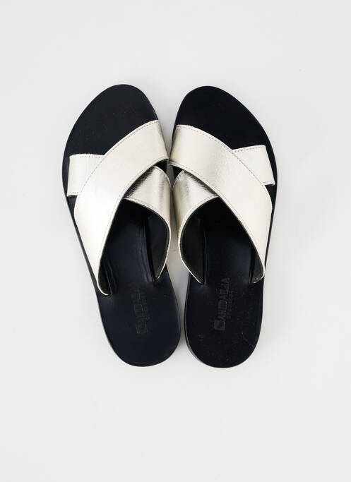 Mules/Sabots argent SANDALIA CYCLADES pour femme