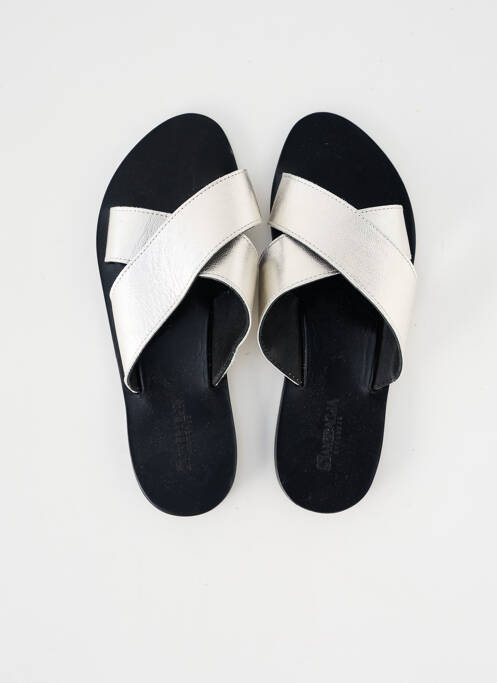 Mules/Sabots argent SANDALIA CYCLADES pour femme