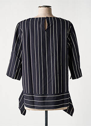 Blouse tissage popeline manches 3/4 noir LUISA CERANO femme