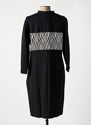 Robe mi-longue manches longues manches longues noir BLEU BLANC ROUGE femme