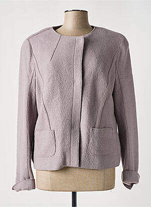 Veste casual col rond violet LUISA CERANO femme