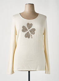 Pull col rond manches longues beige ANANKE femme