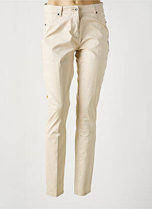 Pantalon slim tissage popeline taille normale beige AIRFIELD femme