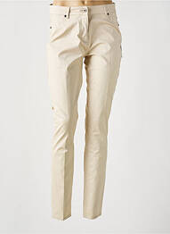 Pantalon slim tissage popeline taille normale beige AIRFIELD femme