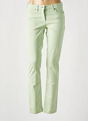 Pantalon slim tissage popeline taille normale vert AIRFIELD femme