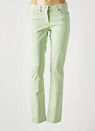 Pantalon slim tissage popeline taille normale vert AIRFIELD femme
