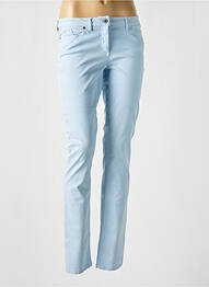 Pantalon slim tissage popeline taille normale bleu AIRFIELD femme