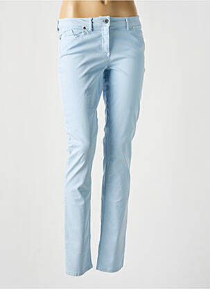 Pantalon slim tissage popeline taille normale bleu AIRFIELD femme