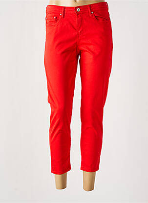 Pantalon 7/8 stretch taille normale rouge FUEGO WOMAN femme