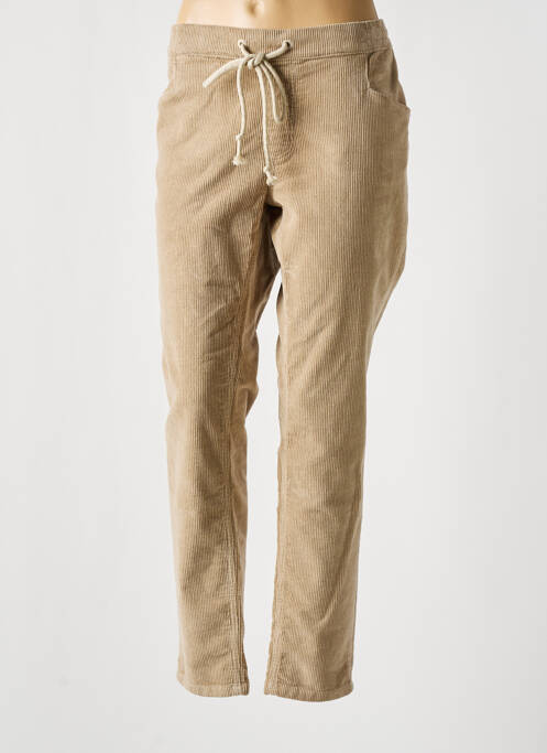 Pantalon droit beige PARA MI pour femme