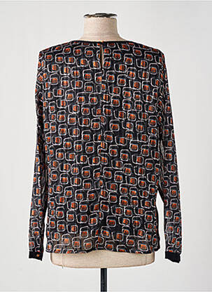 Blouse légère et transparente manches longues noir PAUSE CAFE femme