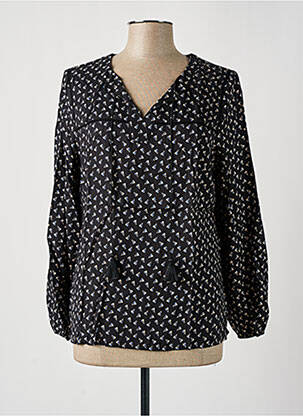 Blouse imprimé fantaisie manches longues noir PAUSE CAFE femme