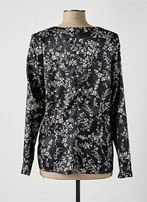 Blouse imprimé fleurs manches longues noir PAUSE CAFE femme
