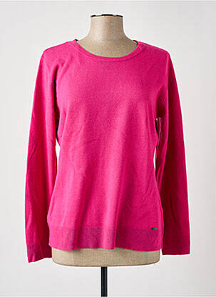 Pull resserrée sur le bas manches longues rose fonce FELINO femme