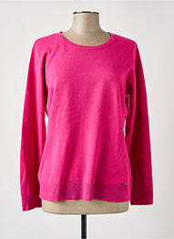Pull col rond manches longues rose fonce FELINO femme