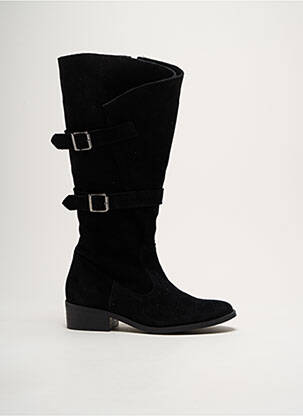 Bottes nubuck talon de 4 à 6cm noir ARIMA femme