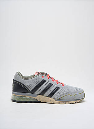 Baskets tissage satiné bout rond gris ADIDAS homme