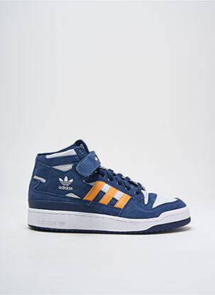 Baskets nubuck bout rond bleu ADIDAS homme