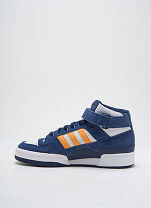 Baskets nubuck bout rond bleu ADIDAS homme
