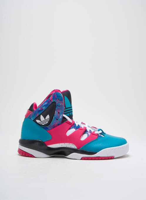 Baskets matière lisse talon de 4 à 6cm bleu ADIDAS femme
