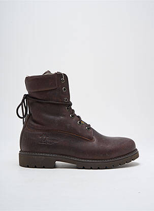Bottines/boots tissage satiné talon bas marron PANAMA JACK homme