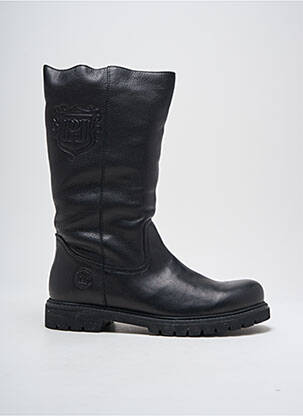 Bottes tissage satiné talon plat jusqu'à 3cm noir PANAMA JACK femme