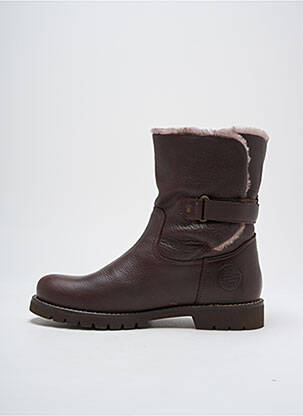 Bottines/boots matière lisse talon plat jusqu'à 3cm marron PANAMA JACK femme