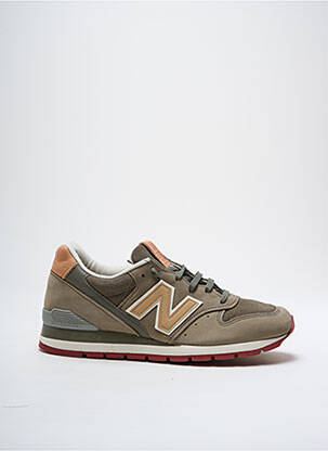 Baskets tissage satiné bout rond vert NEW BALANCE homme