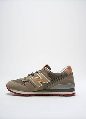 Baskets tissage satiné bout rond vert NEW BALANCE homme