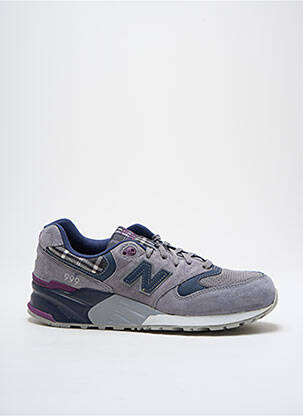 Baskets nubuck talon de 4 à 6cm gris NEW BALANCE femme