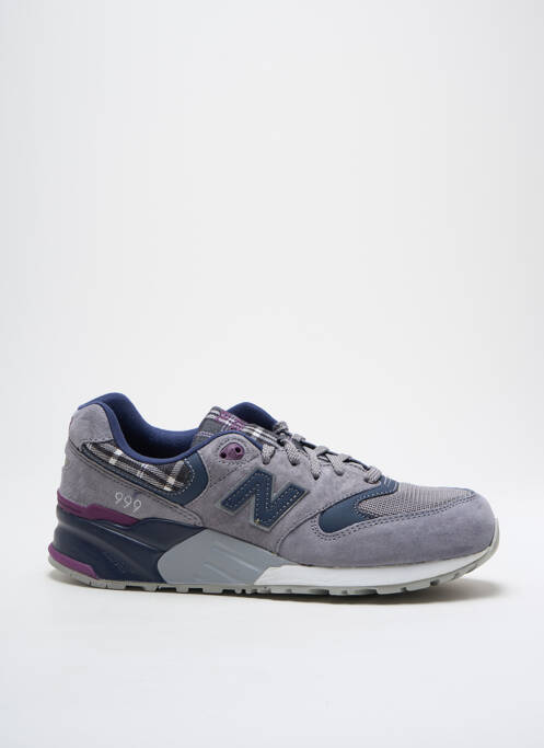Baskets nubuck talon de 4 à 6cm gris NEW BALANCE femme